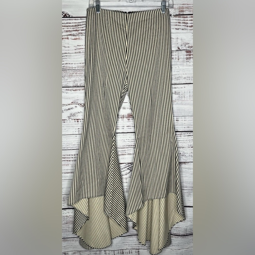 Alice + Olivia Jinny High-Waist High-Low Flare BohoChic Bell Bottom Pants Size 4 - Picture 3 of 11